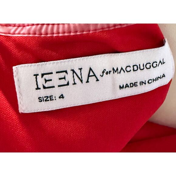 Mac Duggal 26513 Sleeveless Red Jersey Ruched V Neck Gown 4 - Picture 3 of 8